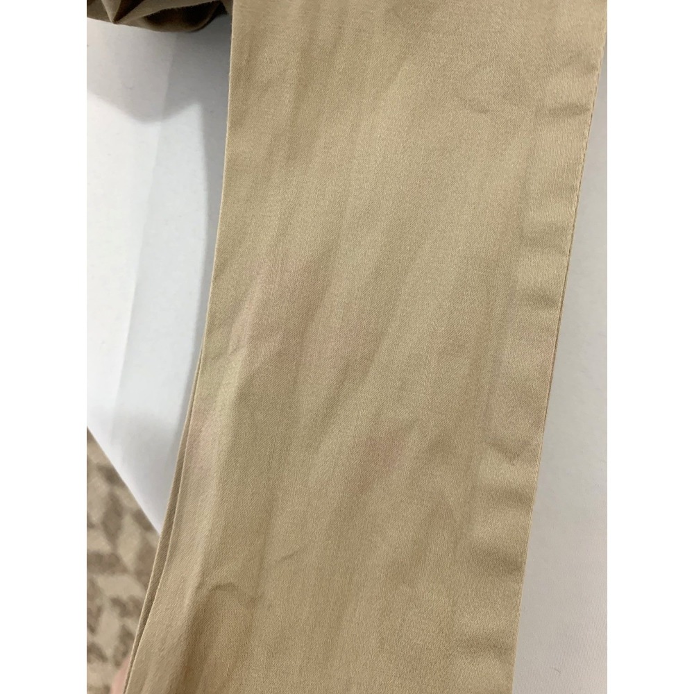 Talbots Sundress Womens Petite 8 Khaki Cotton Stretch‎ Neutral Bow V-Neck - Picture 10 of 11
